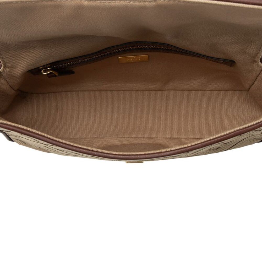 Fendi FF Embroidered Canvas Baguette Shoulder Bag - Picture 7 of 15